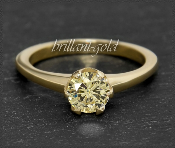 Brillant Ring 585 Gold; 1,0ct, Si2; IGI Zertifikat